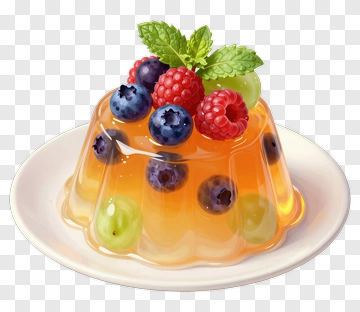 Delicious Fruit Jelly Dessert PNG