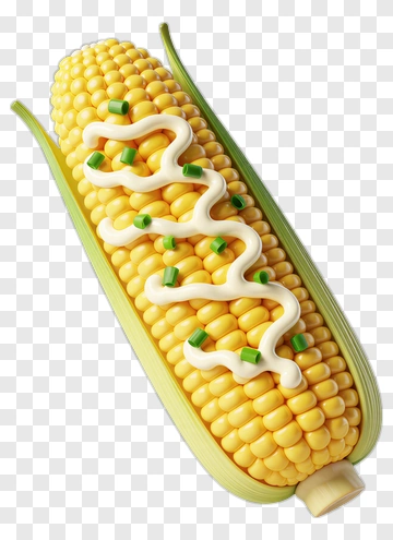 Corn With Mayonnaise And Chives PNG