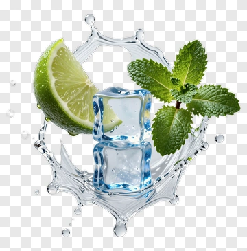 Refreshing Lime Mint With Ice PNG