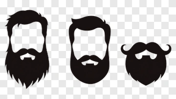 Three Different Beard And Mustache Styles PNG