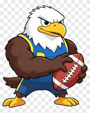 Eagle Football Player Mascot PNG