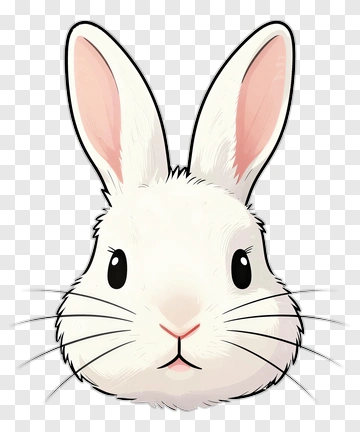 Cute Rabbit Face PNG