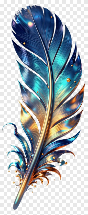 Iridescent Feather PNG