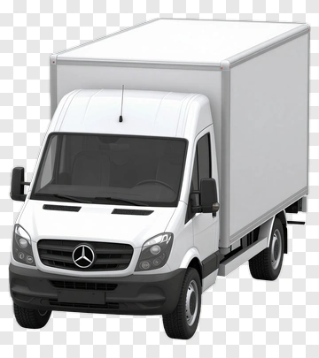 White Mercedes Box Truck PNG