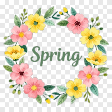 Spring Flower Wreath PNG