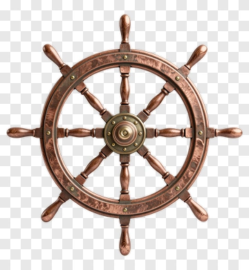 Copper Ship Wheel PNG