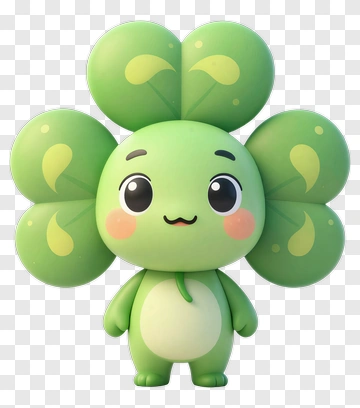 Green Clover Creature PNG