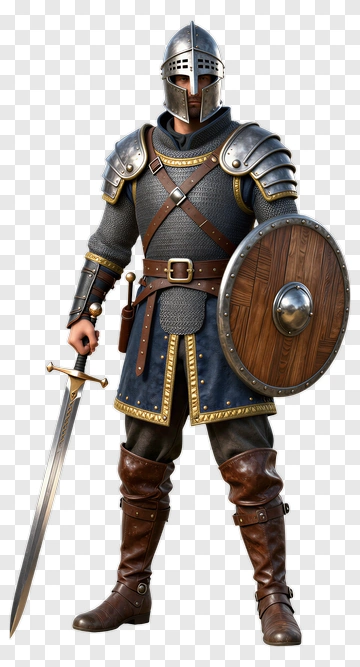Medieval Knight In Full Armor PNG