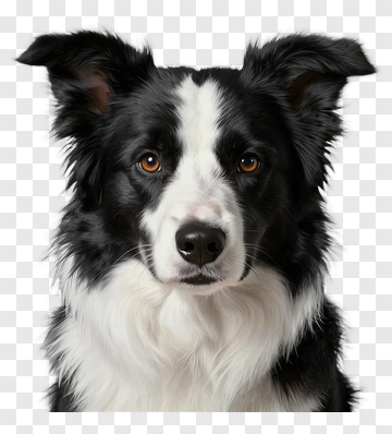 Border Collie Portrait PNG
