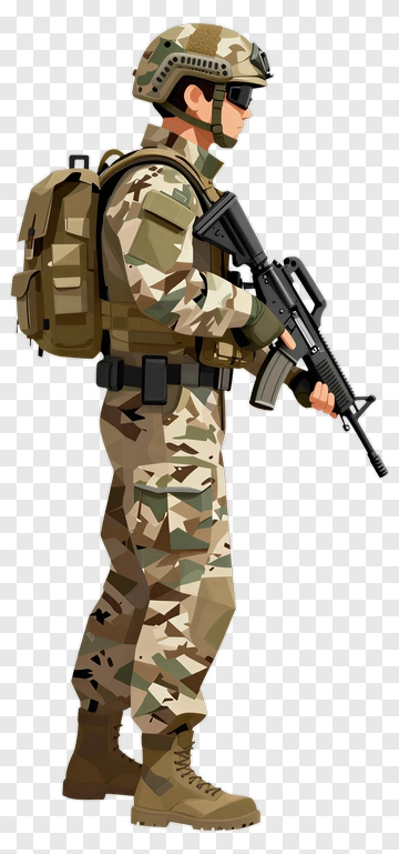 Soldier In Combat Gear PNG