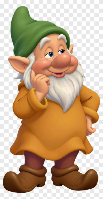 Dwarf Character With Green Hat PNG