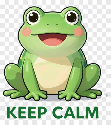 Cute Frog Keep Calm PNG