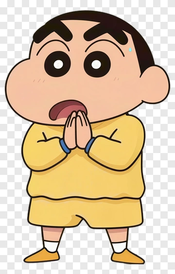 Shin-chan With Hands Clasped In Hope PNG