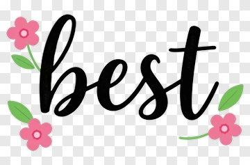 Best Text With Pink Flowers PNG