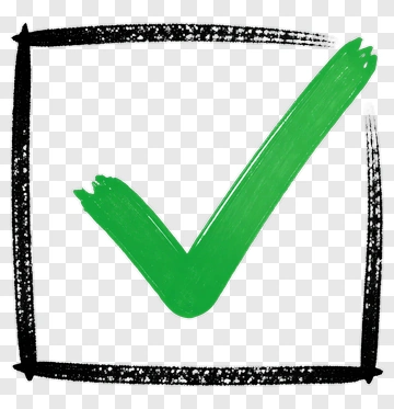 Green Checkmark In Black Square PNG