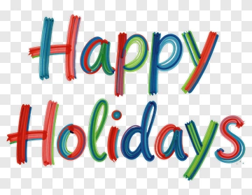 Happy Holidays Hand-Drawn Text PNG