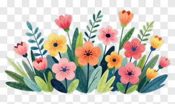 Colorful Floral Bouquet PNG