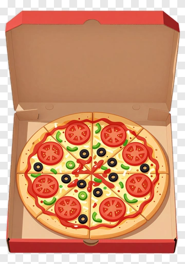 Pizza In Red Box PNG