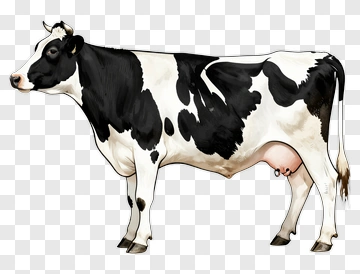 Black And White Cow PNG