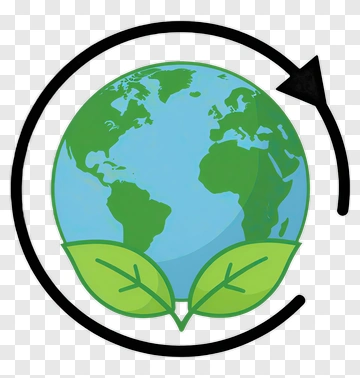 Recycling Earth With Leaf PNG