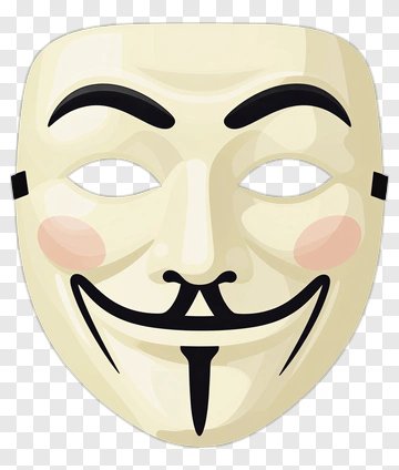 Guy Fawkes Mask With Cartoon Style PNG