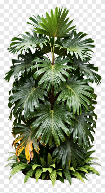 Palm Tree With Ferns PNG