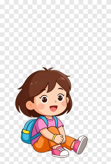 Happy Girl Student PNG