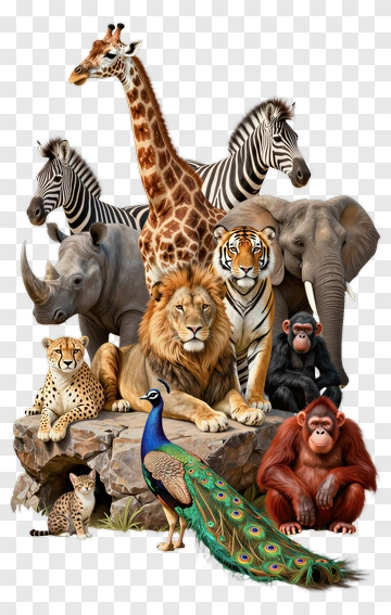 Collection Of Wild Animals PNG