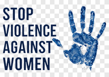 Stop Violence Against Women Handprint PNG
