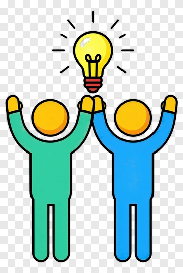 Two People Holding A Light Bulb PNG