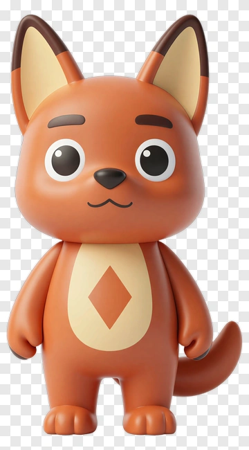 Cute Cartoon Fox Character PNG
