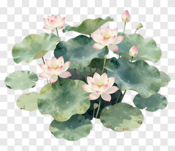 Lotus Flower And Leaf PNG
