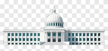 Government Building With Dome And Columns PNG