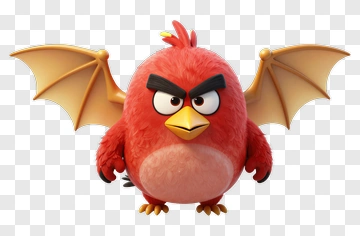 Red Bird With Wings PNG