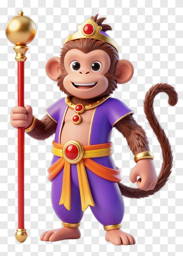 Monkey King In Royal Attire PNG