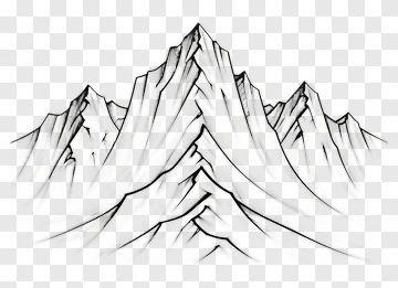 Hand Drawn Mountain Range PNG