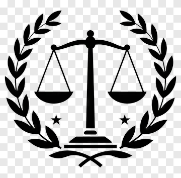Scale Of Justice With Laurel Wreath PNG