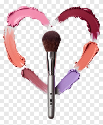 Clinique Makeup Brush With Heart Shape PNG