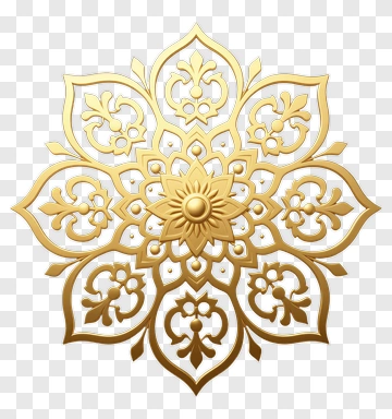 Gold Mandala Ornament PNG