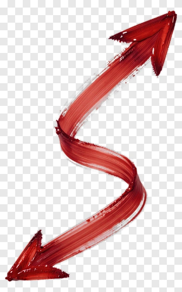 Red Painted Arrow PNG