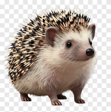 Cute 3D Hedgehog PNG