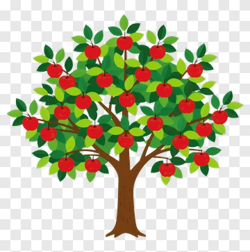 Apple Tree With Red Fruits PNG