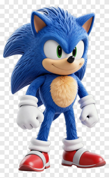 Sonic The Hedgehog 3D Model PNG