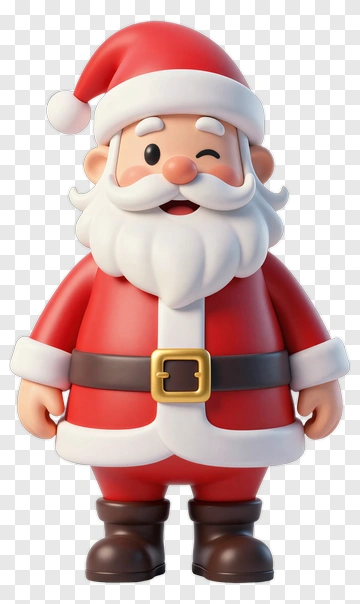 Cartoon Santa Claus Figurine PNG