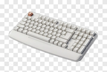 White Keyboard With Brown Keycap PNG