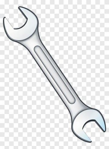 Silver Wrench PNG