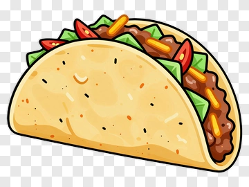 Taco With Fresh Toppings PNG