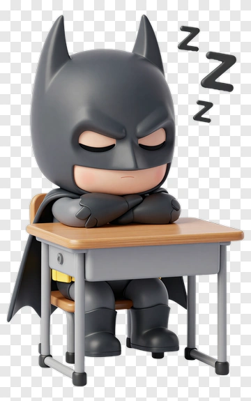 Batman Sleeping At Desk PNG