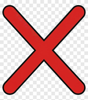 Red Cross With Black Outline PNG