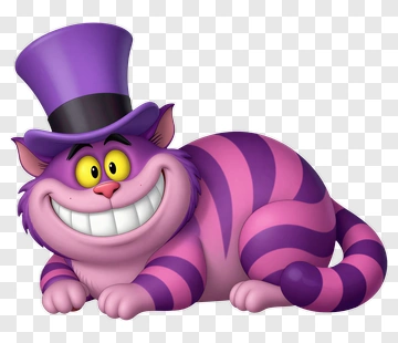 Cheshire Cat With Top Hat PNG